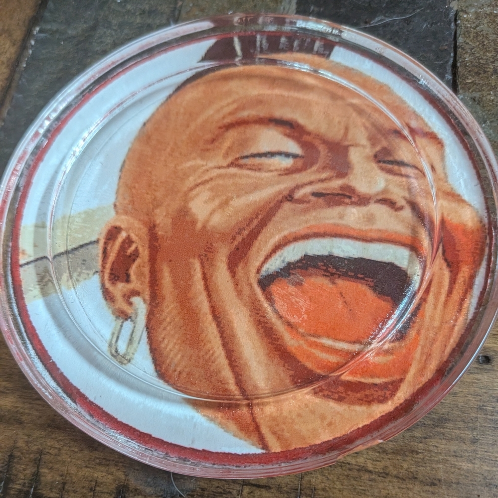 Vibrant Orange and White Decorative Plate